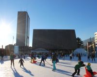 Patin en plein air à l'Eisplanade à Bienne - 12.12.2018