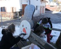 Démontage de la décoration extérieure à Tramelan - 09.02.2022